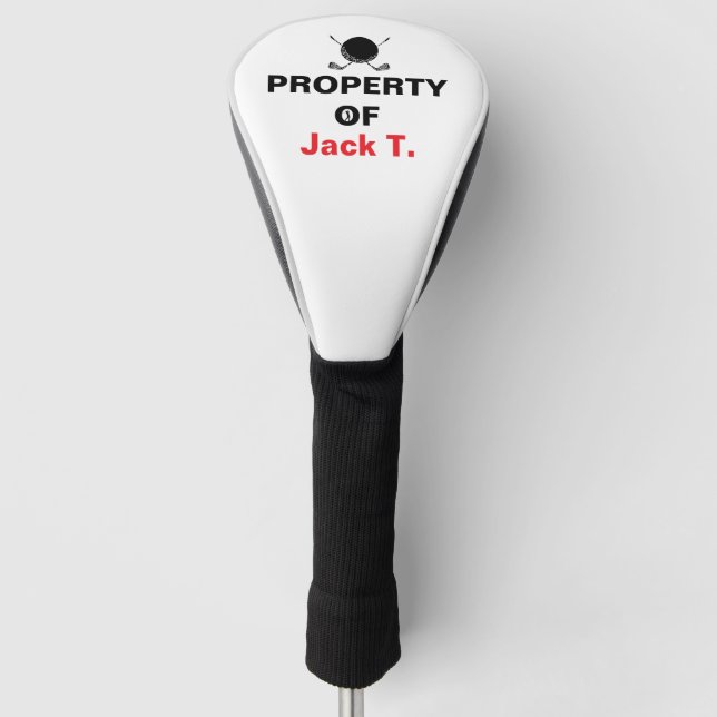 Property Of Golf Dad Fathers Day Design Head Cover (Front)