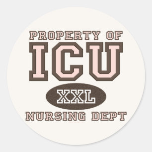 Property Of ICU Nursing Dept Stickers