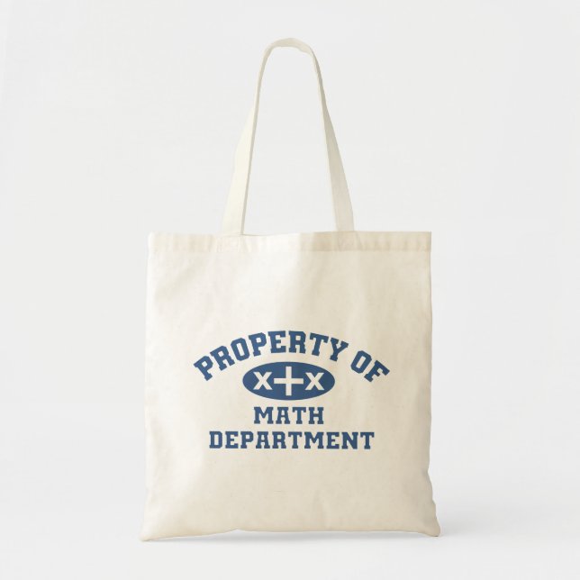 Property Of Math Department (blue x+x) Tote Bag (Front)