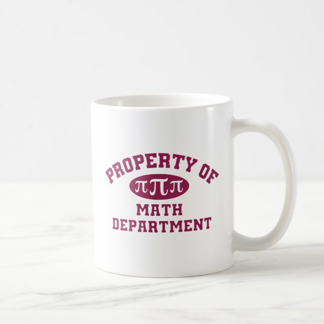 Property Of Math Department Coffee Mug (Right)