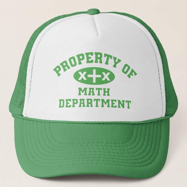 Property Of Math Department (green) Cap (Front)
