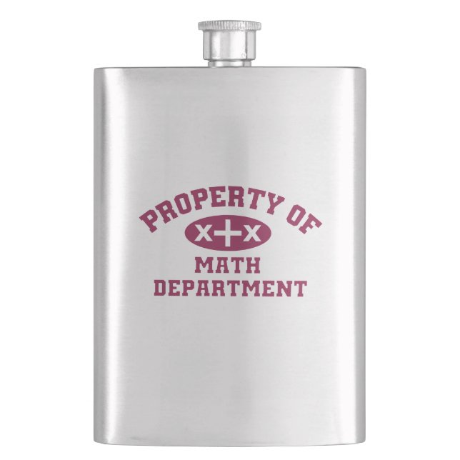 Property Of Math Department Hip Flask (Front)