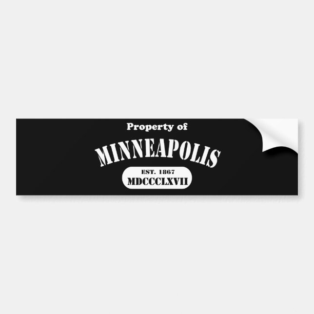 Property of Minneapolis Bumper Sticker (Front)