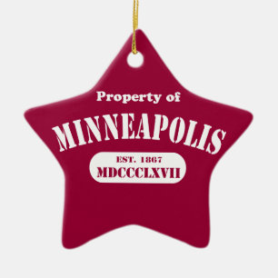 Property of Minneapolis Ceramic Tree Decoration