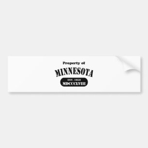 Property of Minnesota - black text Bumper Sticker