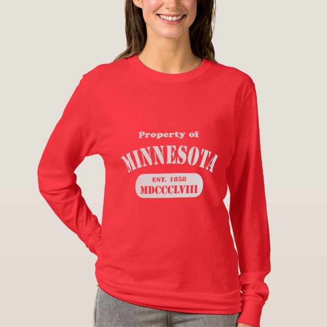 Property of Minnesota - white text T-Shirt (Front)