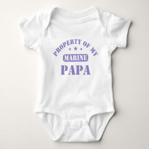 Property Of My Marine Papa Baby Bodysuit