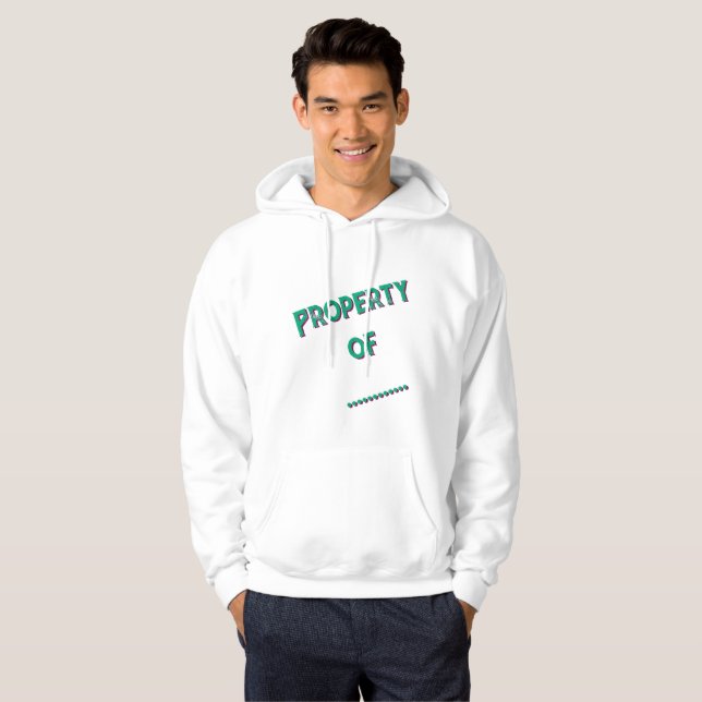 "Property Of" Personalized Men's Hoodie (Front Full)