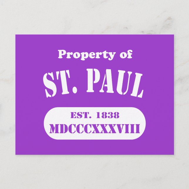 Property of St. Paul Postcard (Front)