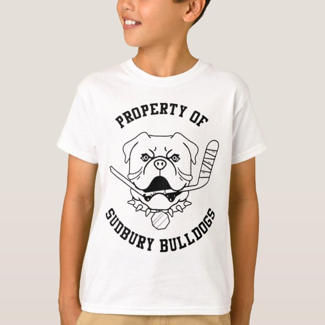 Property of Sudbury Bulldog Funny  T-Shirt (Front)