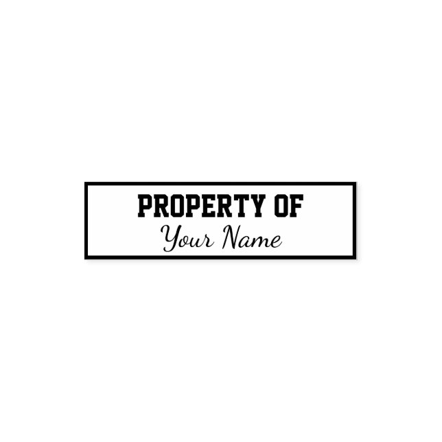 Property of template self-inking stamp (Design)