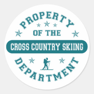 Property of the Cross Country Skiing Department Classic Round Sticker