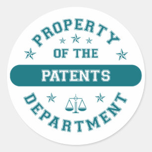 Property of the Patents Department Classic Round Sticker