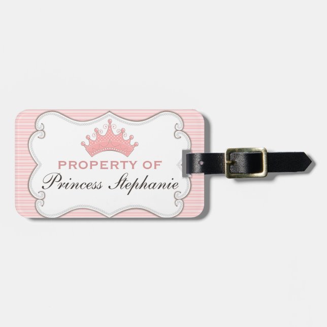 Property of the Princess Tiara Luggage Tag (Front Horizontal)
