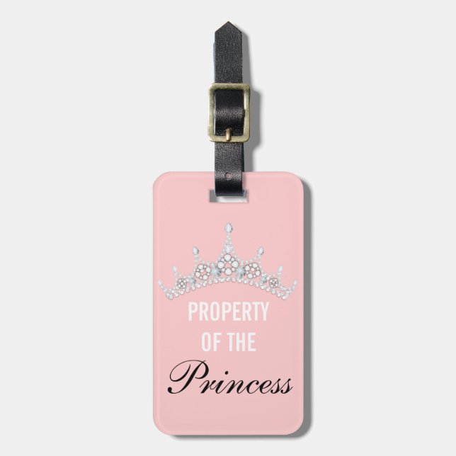 Property of the Princess Tiara Luggage Tag (Front Vertical)