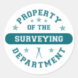Property of the Surveying Department Classic Round Sticker