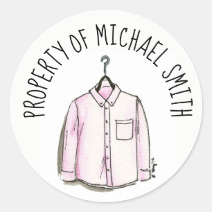 Property of Wardrobe Men's Stylish Shirt Fashion Classic Round Sticker