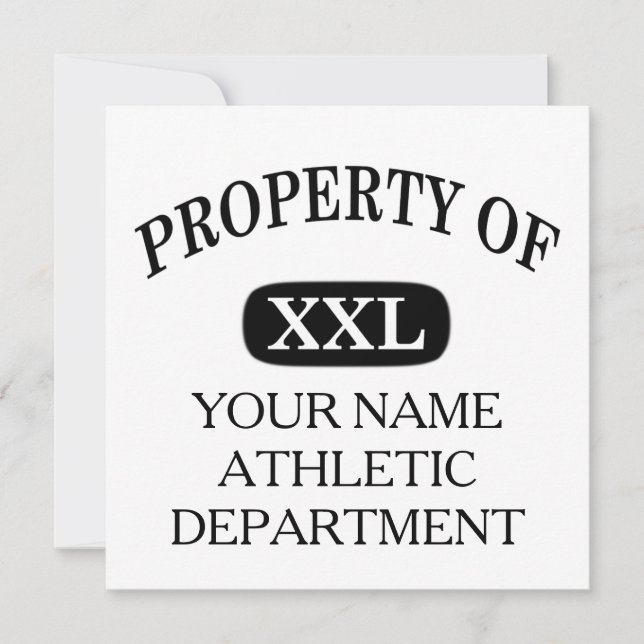 Property of XXL Your Name (Front)