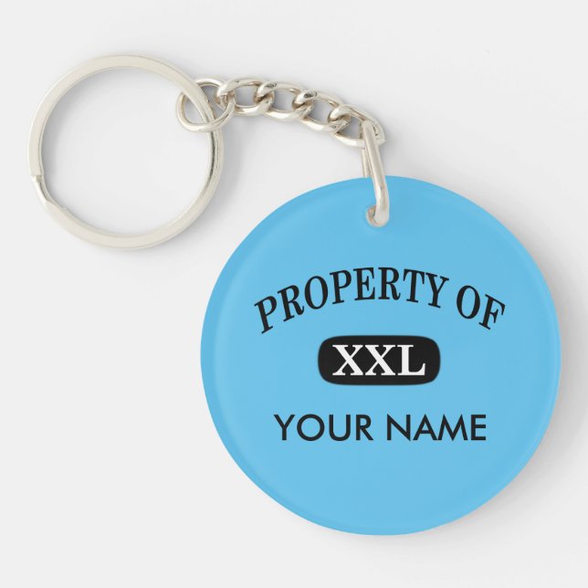 Property of XXL Your Name Key Ring (Front)