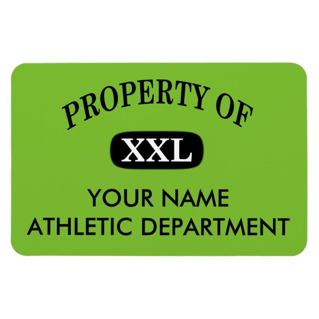 Property of XXL Your Name Magnet (Horizontal)