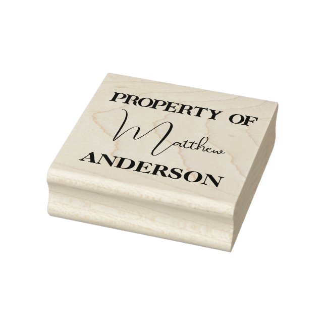 Property Of Your Name Personalised Rubber Stamp (Stamp)
