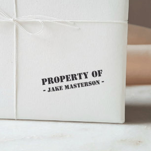 Property Of Your Name Personalised Rubber Stamp