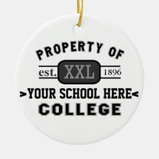 Property of Your School or College Personalised Ceramic Tree Decoration