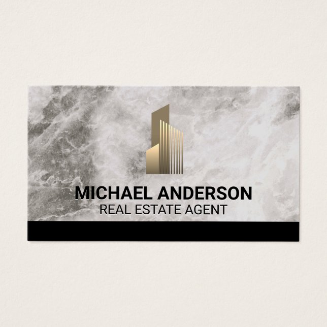 Property Real Estate Building Logo | Marble (Front)