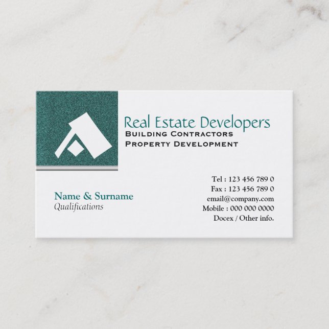 Property real estate monogram A Business Card (Front)