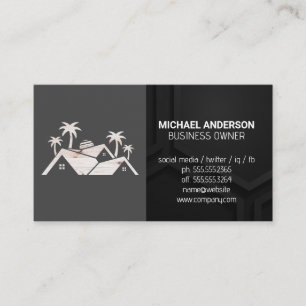 Property Real Estate Wood Logo Business Card