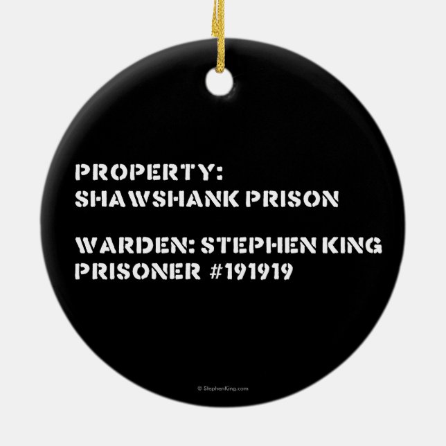 Property: Shawshank Prison Ceramic Tree Decoration (Back)