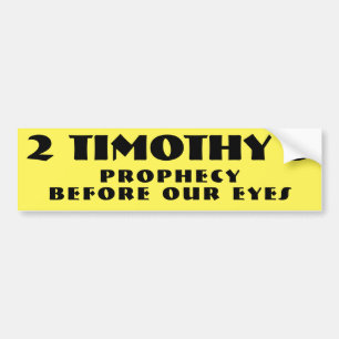 Prophecy before our eyes yellow bumper sticker