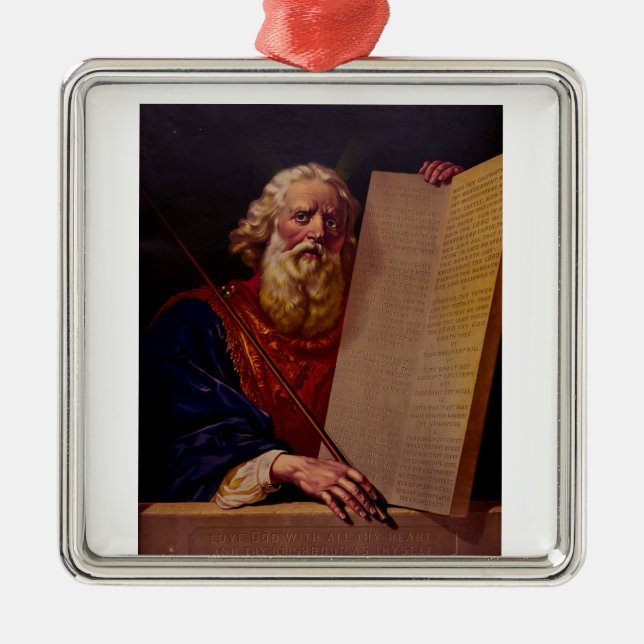 Prophet Moses on Mount Sinai – High-Fidelity Epic  Metal Tree Decoration (Front)