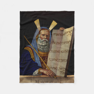 Prophet Moses with the Tablets of the Law Fleece Blanket