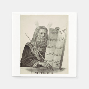 Prophet Moses with the Tablets of the Law Napkin
