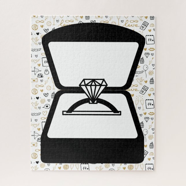 Proposal Engagement Ring Jigsaw Puzzle (Vertical)