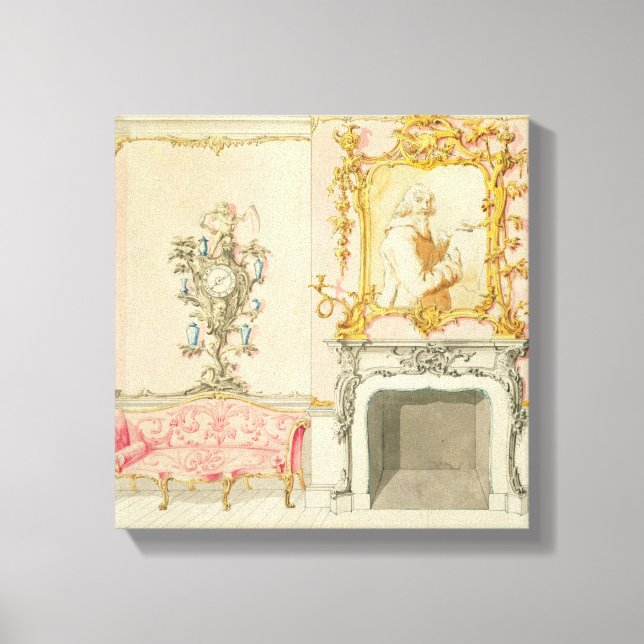 Proposal for a drawing room interior, 1755-60 (w/c canvas print (Front)
