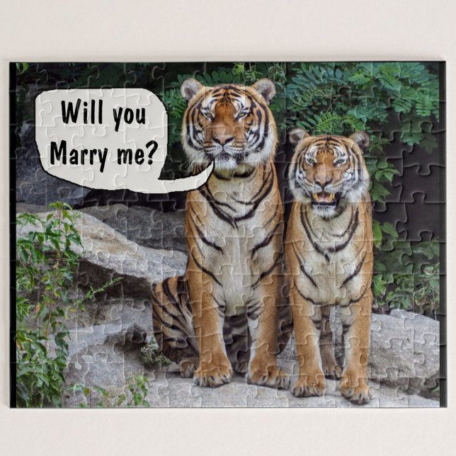 Proposal jigsaw tigers cat wedding puzzle (Tiger proposal
)