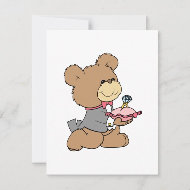 proposal or ring bearer teddy bear design (Front)