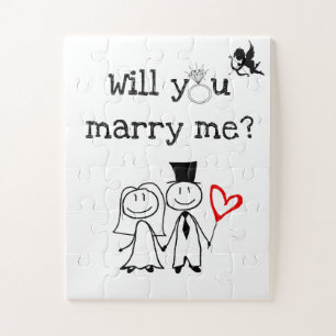 Proposal Puzzle with "Will you marry me?" text