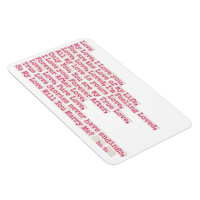 Proposal/Will U Marry Me? Magnet (Right Side)