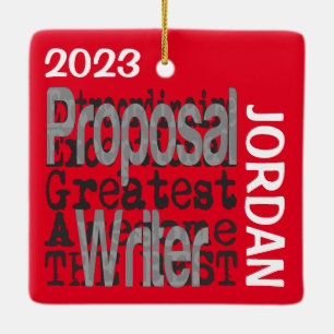 Proposal Writer Extraordinaire CUSTOM Ceramic Ornament
