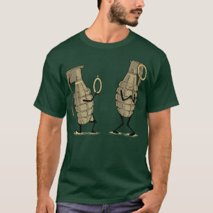 Propose Funny Grenade Gudgeon Groom Bride Sarcasti T-Shirt