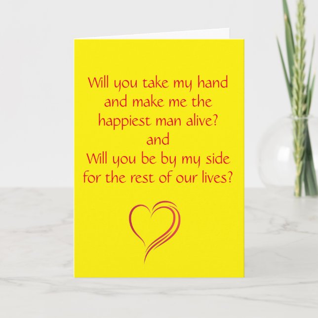 PROPOSE WITH HEARTS AND LOVE CARD (Front)