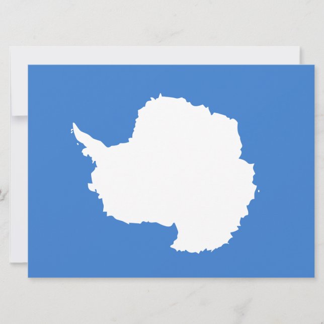 Proposed Flag of Antarctica (by Graham Bartram) Card (Front)