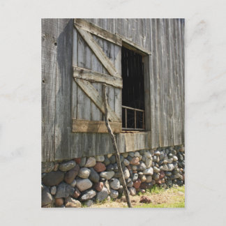 Propped Open Barn Door Postcard