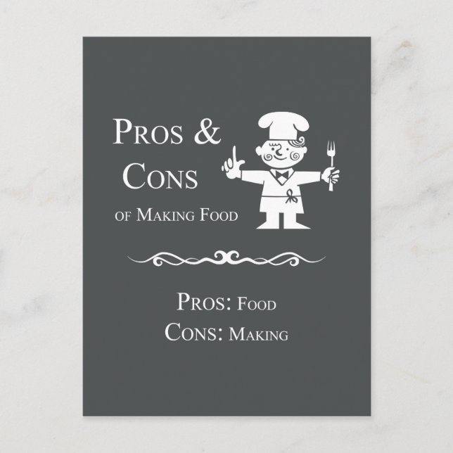 Pros & Cons of Making Food Postcard (Front)