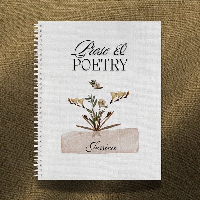 Prose & Poetry Personalized Floral Notebook (Creator Uploaded)