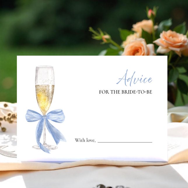 Prosecco Bridal Shower Advice for the Bride Card (Creator Uploaded)