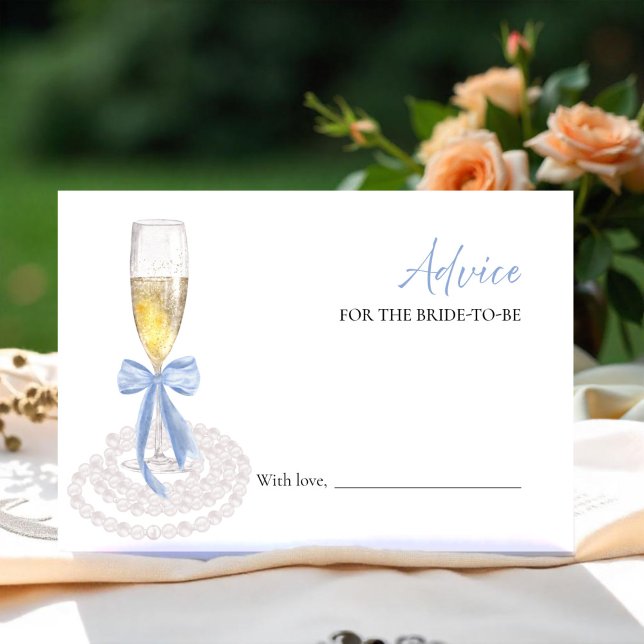 Prosecco Bridal Shower Advice for the Bride Card (Creator Uploaded)